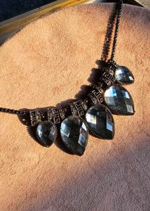 Statement Teardrop Gem Necklace