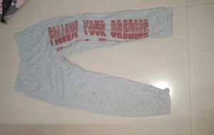 Grey Printed  Pants For Kids