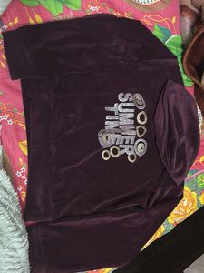 Burgundy Velvet Hoodie