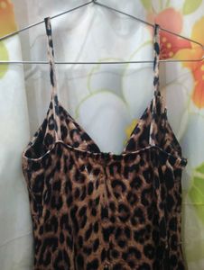 Leopard Print Maxi Slip Dress