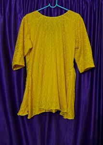 Yellow Aline peplum top