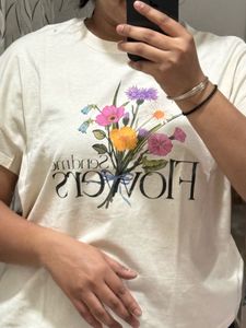 Cream Floral Print T-Shirt