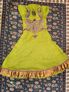 New Beautiful Green &amp; Purple Kurta Set