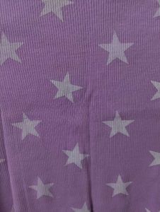 Cute Purple Star Print Cropped T-Shirt