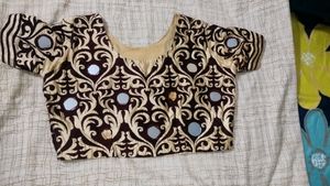 Partywear Heavily Embellished Blouse (Maroon)