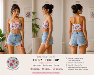 Floral Tube Top - Soft & Stretchy