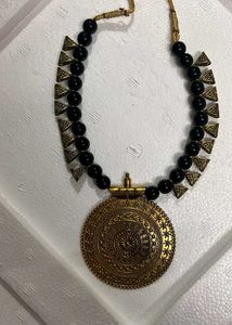 Beaded Medallion Necklace