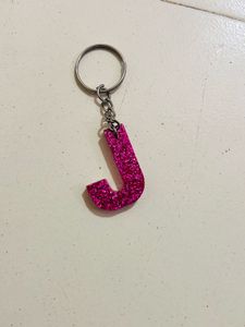 pick any one Glitter Letter Keychains