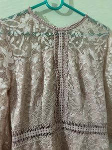 Pink Lace Mini Dress