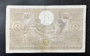 100 Francs Belgium Very Old Rare