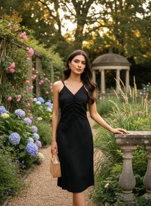 Elegant Black Midi Dress