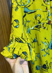 Yellow Printed Dress