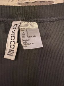 H&M charcoal Crop Top