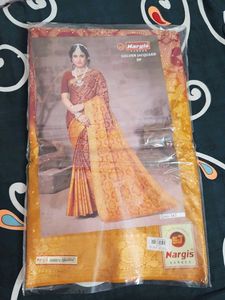 Nargis Golden Jacquard Saree