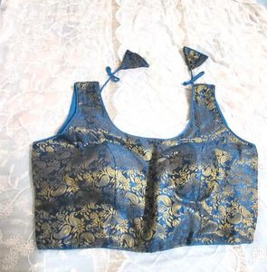 Blue & Gold Paisley Blouse Never Used