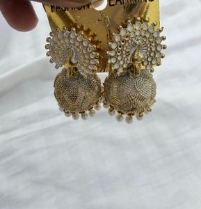 Beautiful Jhumka Earrings with Pearls