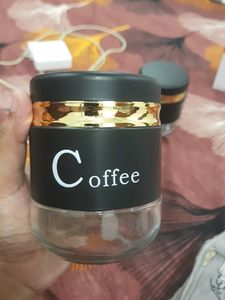 Classy Tea, Coffee, Sugar Container Set in Black