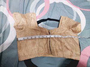 Elegant Golden Brocade Blouse