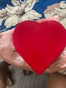 Red Heart Shaped Clutch