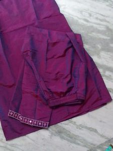 Elegant Purple Kurta Set with Embroidery