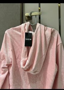 Pink Velvet Zip-Up Hoodie