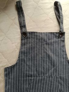 Pinstripe Overall Dress