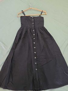 Black Strappy Midi Dress