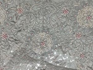 green lehenga with embellishments