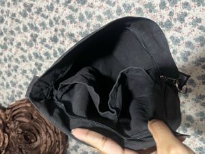 Black Canvas Crossbody Bag