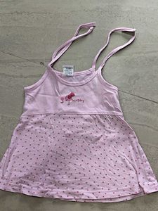 Cute Pink Heart Print Baby Dress