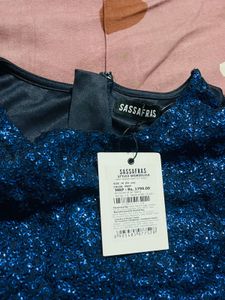 Sparkling Navy Blue Sequin Dress