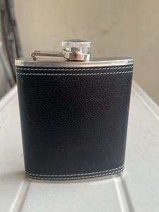 Stainless Steel Leather Finish Hip Flask