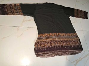 Elegant Black Printed Kurta