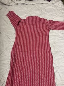 Vibrant Pink Striped Kurta