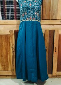 Beautiful Teal Embroidered Gown
