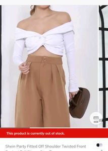 shein crop off shoulder top