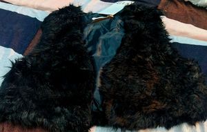 Chic Black Faux Fur Vest