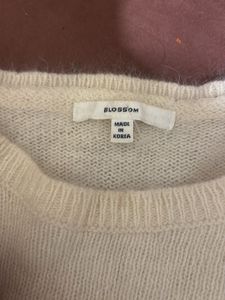 Korean Cream Knit Sweater