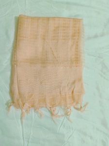 Light Peach Striped Dupatta