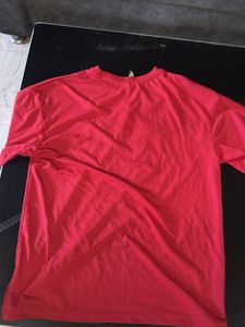 Vibrant Red 'MADE' Graphic T-Shirt Oversized