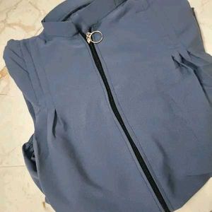 Elegant Dubai Grey Abaya with Zipper