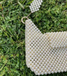 Elegant Pearl Beaded Clutch Bag