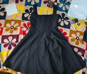 Black Flared Dress - XS