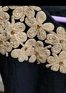 🔥Sale🔥Elegant Black Embroidered Dress