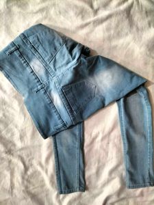 High Waisted Skinny Blue Jeans