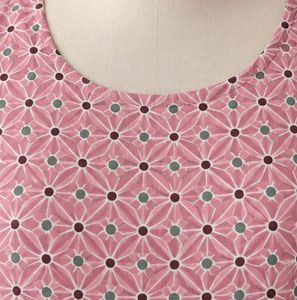 Pink Floral Sleeveless Kurta