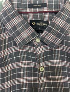 The Invictus Loom Co. Men's Plaid Linen Shirt