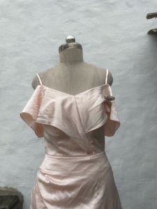 Elegant Pink Off-Shoulder Gown