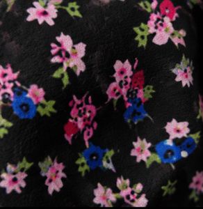 Sheer Floral Button-Up Blouse