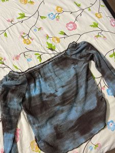 Chic Off-Shoulder Tie-Dye Top